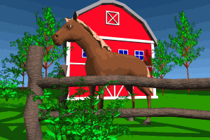 Horse in barn GIF